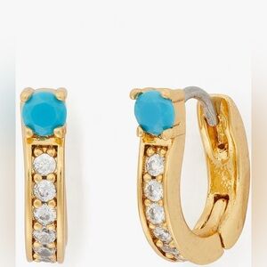 Kate Spade Precious Delights Huggie Crystal Hoop Earrings